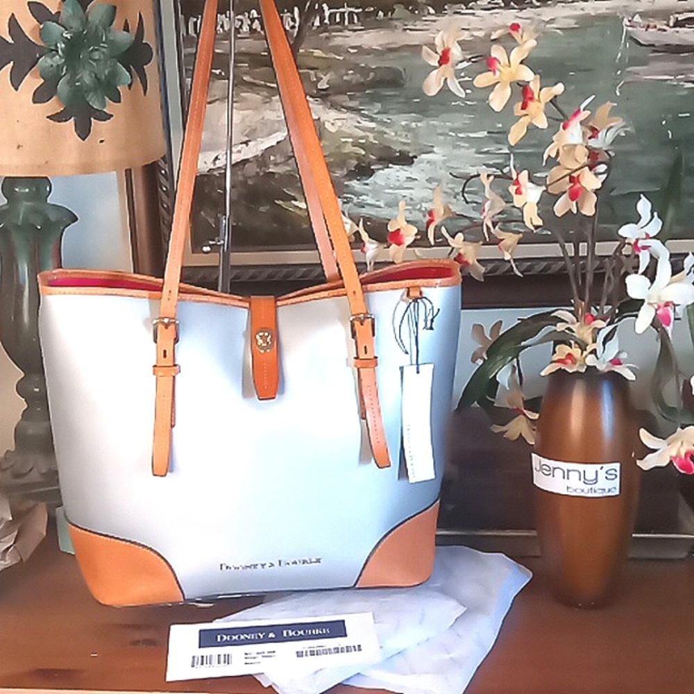 Dooney & Bourke Women’s White and Tan Leather Tote